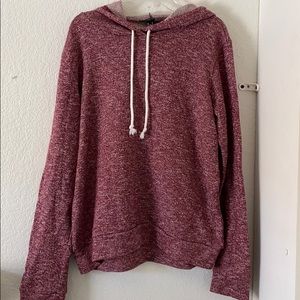burgundy hoodie